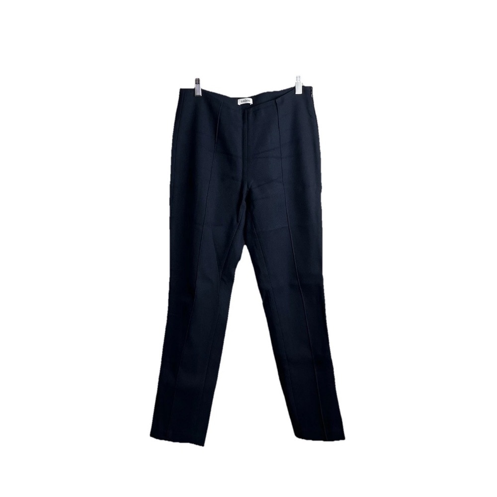 Toteme Pants 2 Black Straight Leg Slacks Zipper Ankle Classic Trouser Women’s